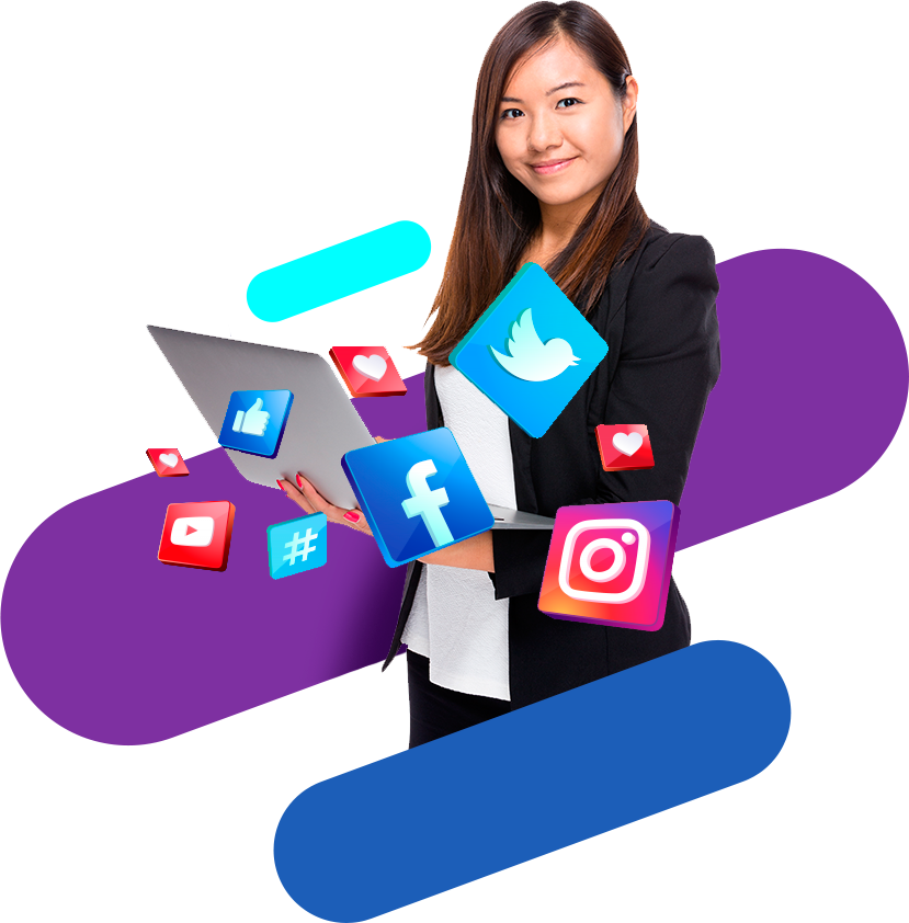 Community Manager gestionando redes sociales